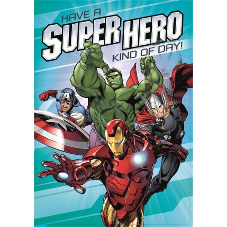 Super Hero Day Marvel Avengers Birthday Card £1.85